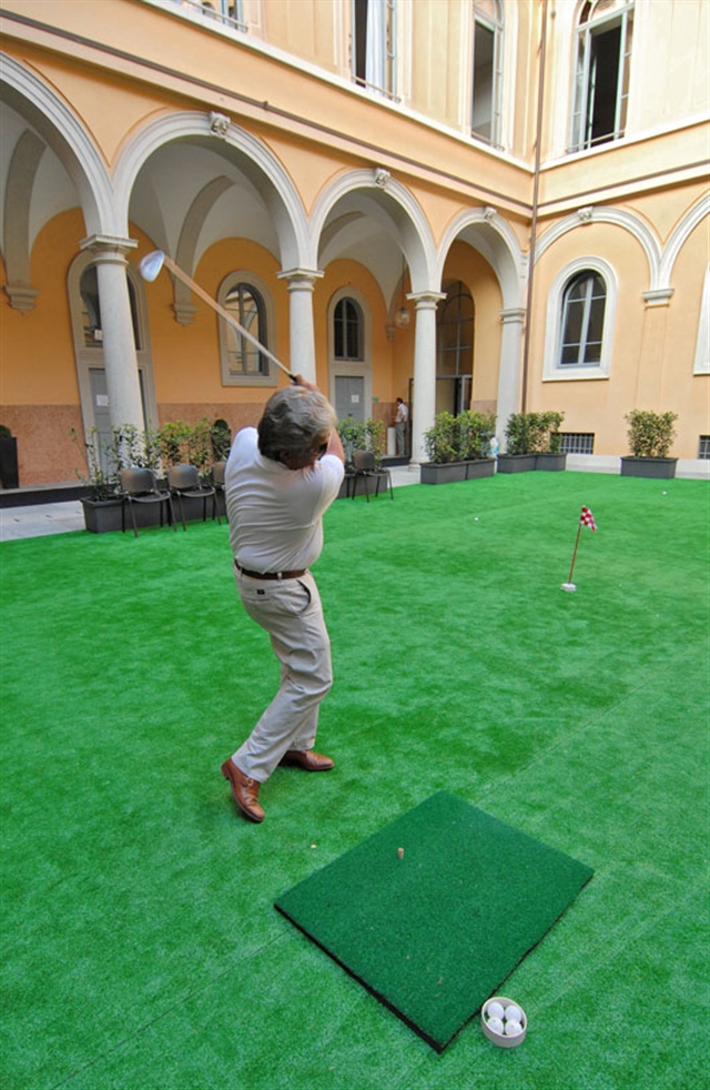 Massimiliano Calcaterra a "Golf Al Buio"